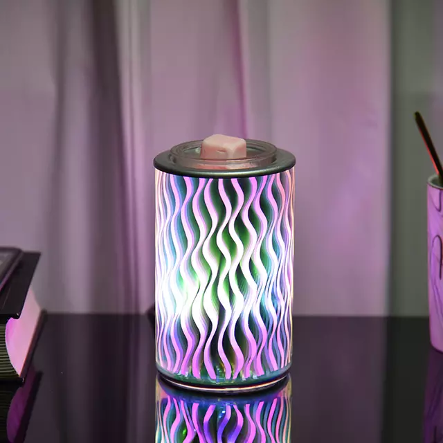 Colorful Curvy Lines 3D Electric US Wax Warmer / Oil Burner