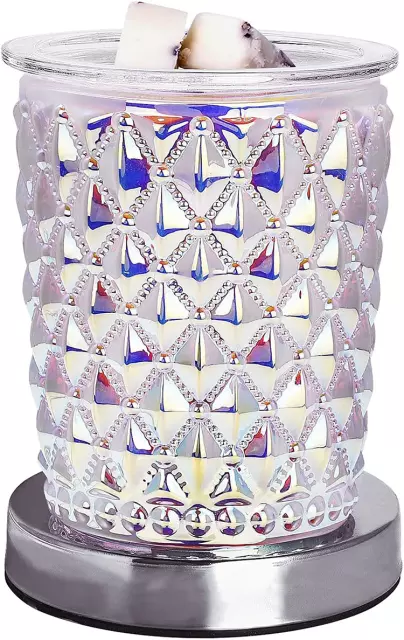 Crystal Glass Diamond Touch Electric US Wax Warmer / Oil Burner