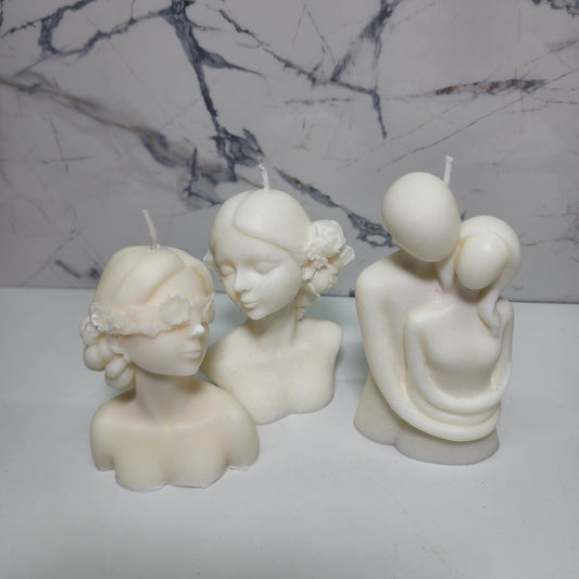 Pilar Soy Wax CANDLE | unSCENTed | Decorative Figures