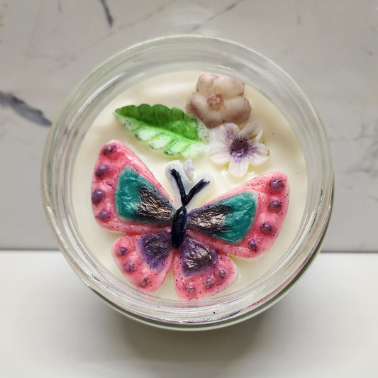 Butterfly Soy Candle | Wide Straight-Side Jar