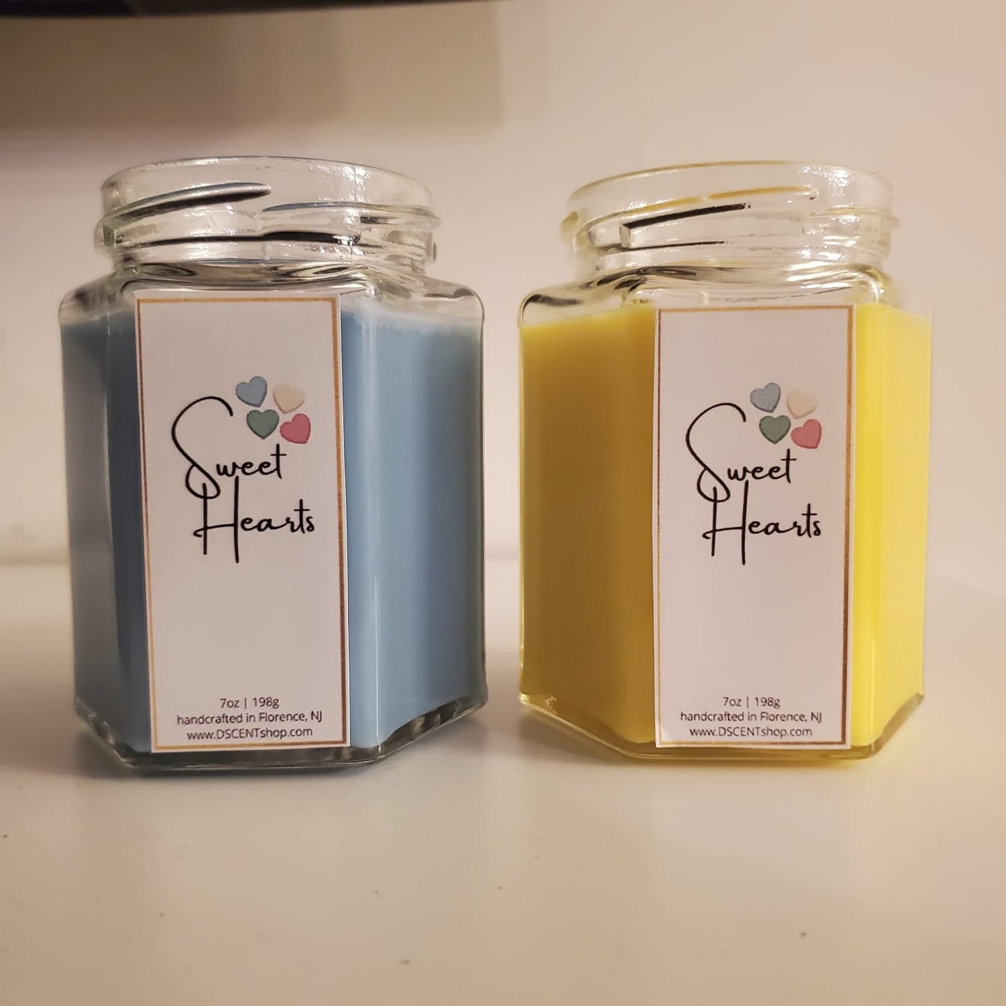 Sweet Hearts Soy Candle | Large Hex Jar