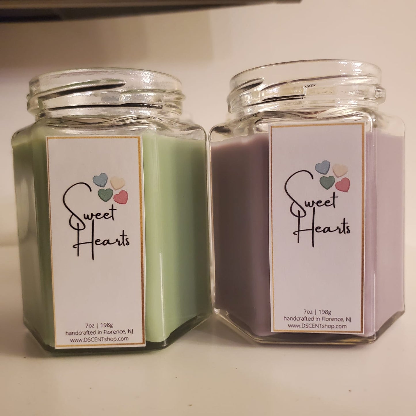 Sweet Hearts Soy Candle | Large Hex Jar