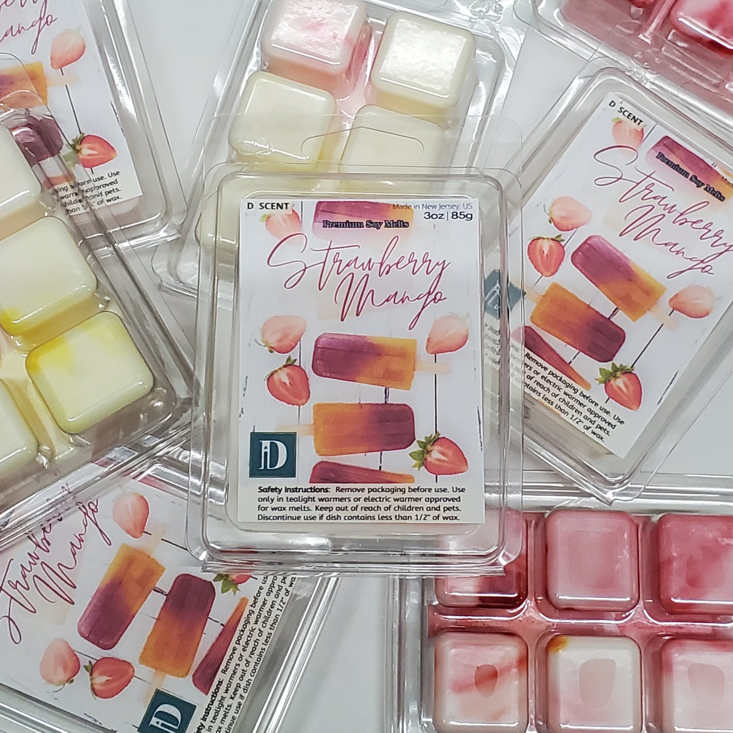 Strawberry Mango Soy Wax Melts | Clamshell