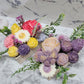 Purple Flower Candles Arrangement | Premium Soy Wax | Handcrafted Floral Candle Centerpiece | Wedding | Home Decor - D SCENT 