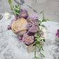 Purple Flower Candles Arrangement | Premium Soy Wax | Handcrafted Floral Candle Centerpiece | Wedding | Home Decor - D SCENT 