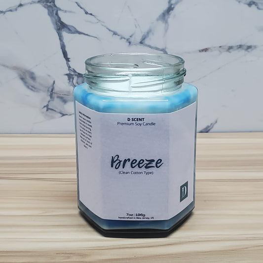 Breeze Soy Candle | Large Hex Jar