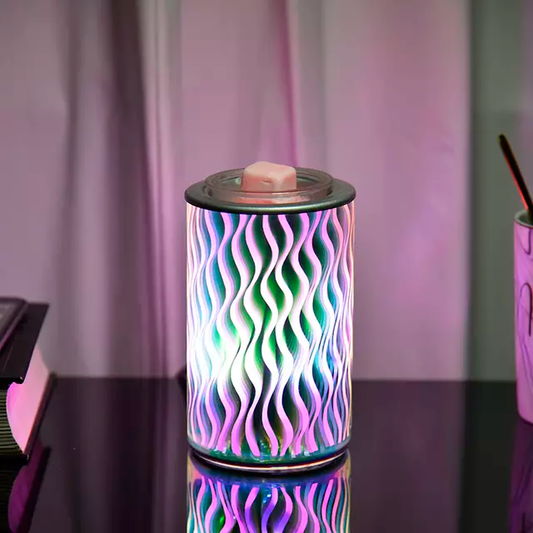 Colorful Curvy Lines 3D Electric US Wax Warmer / Oil Burner