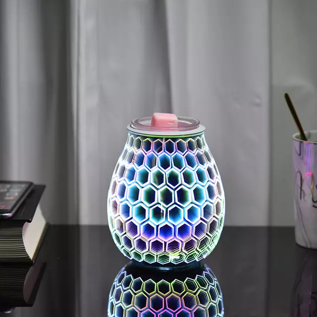 Color Changing Hexagonal Electric US Wax Warmer / Oil Burner