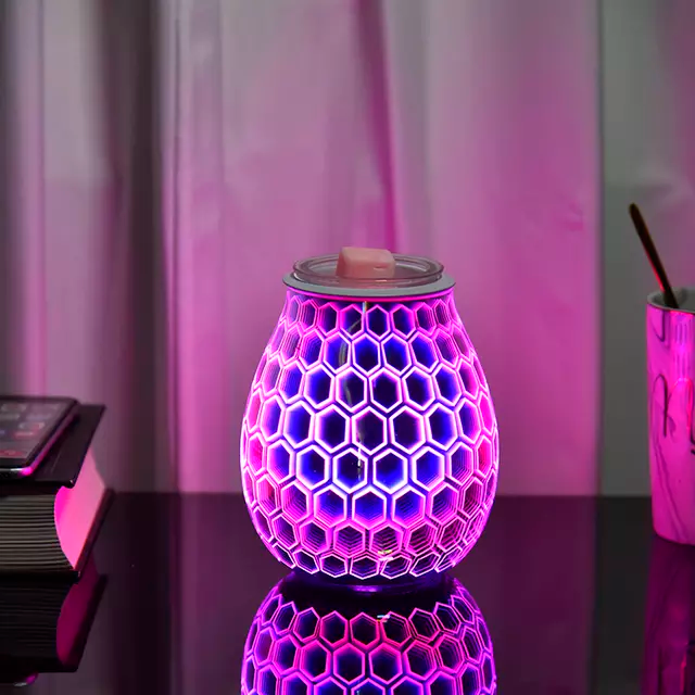 Color Changing Hexagonal Electric US Wax Warmer / Oil Burner