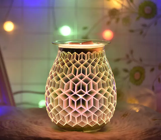 3D Squares Electric US Wax Warmer / Oil Burner