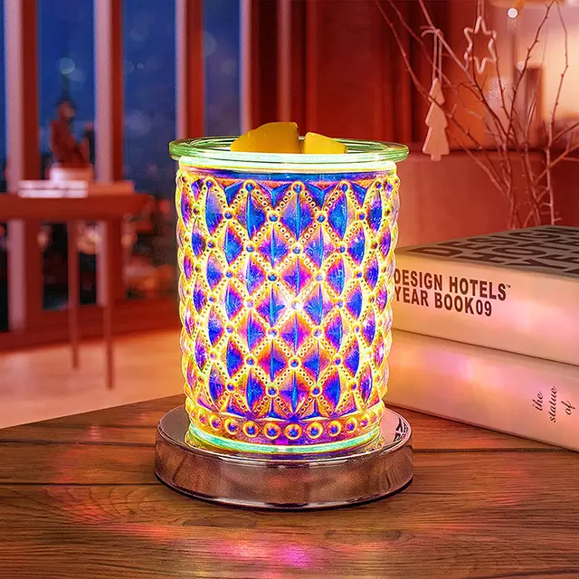 Crystal Glass Diamond Touch Electric US Wax Warmer / Oil Burner