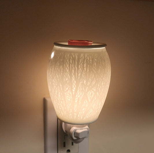 White Branches Electric US Plug-in Wax Warmer / Oil Burner