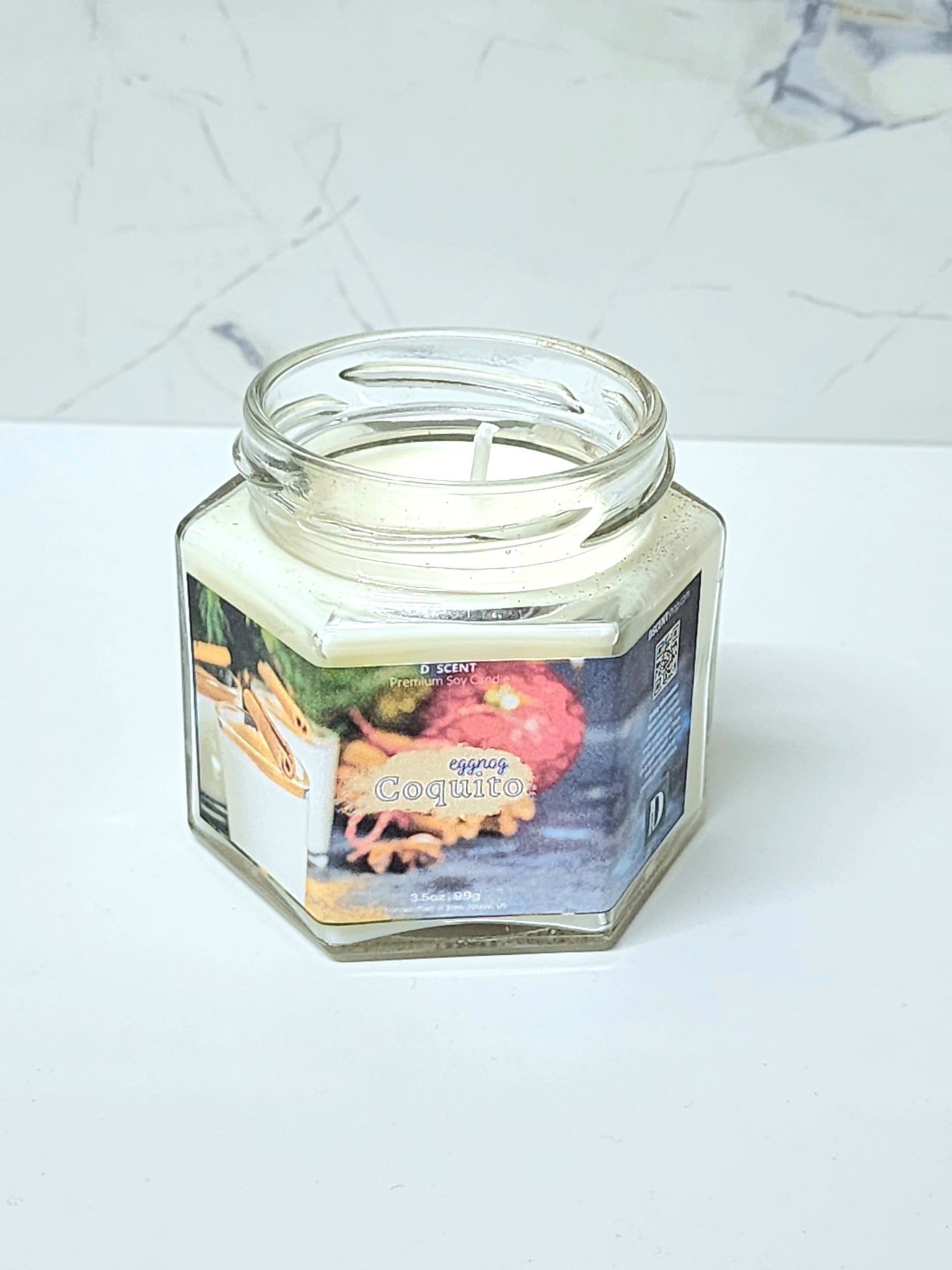 Coquito (Eggnog) Soy Wax Candle | Small Hex