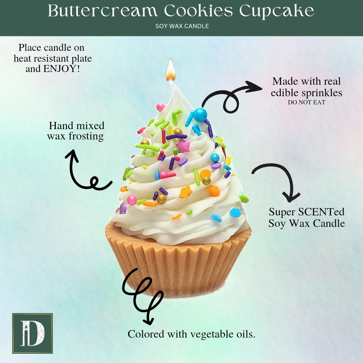 Buttercream Cookies Soy Wax Cupcake CANDLE