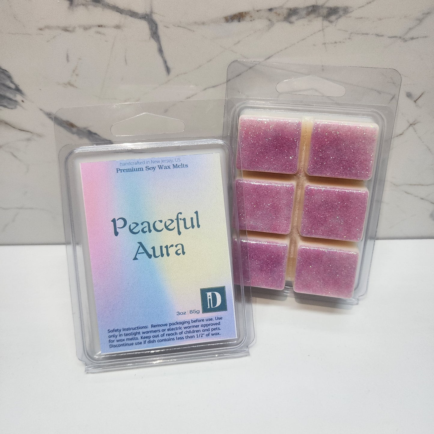 Peaceful Aura Soy Wax Melts | Clamshell