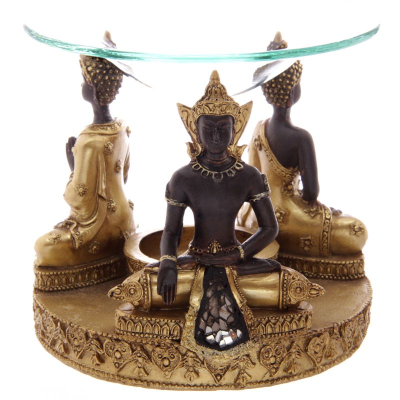 Gold and Brown Buddha Oil Burner / Wax Warmer