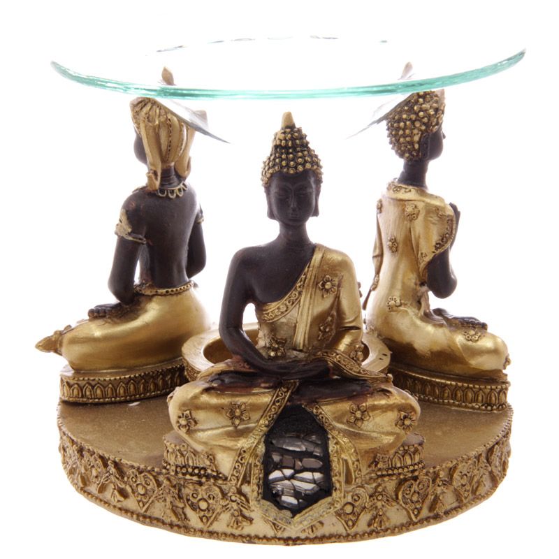 Gold and Brown Buddha Oil Burner / Wax Warmer