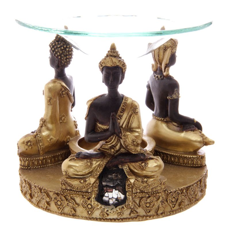 Gold and Brown Buddha Oil Burner / Wax Warmer