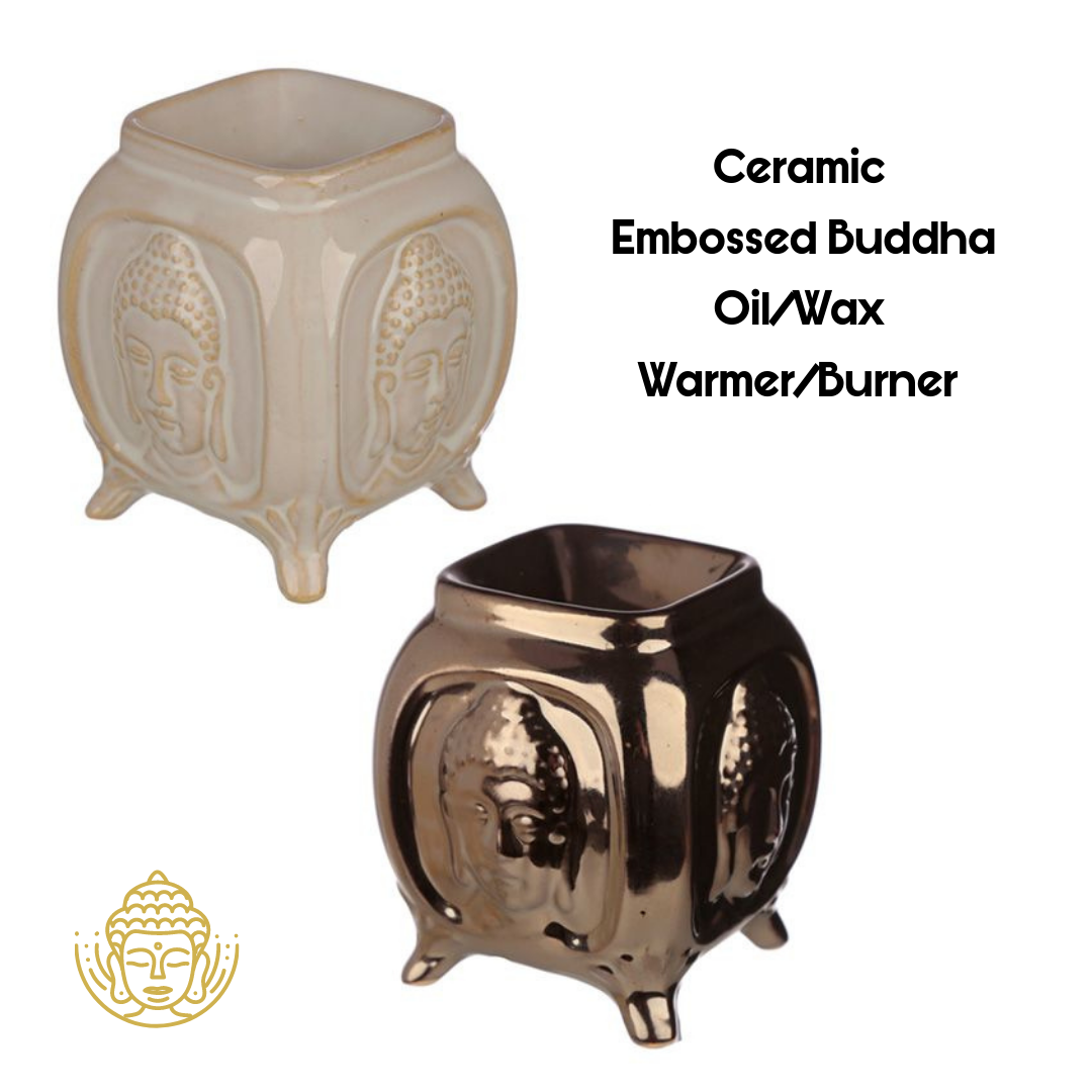 Buddha Ceramic Embossed  Oil Burner / Wax Warmer