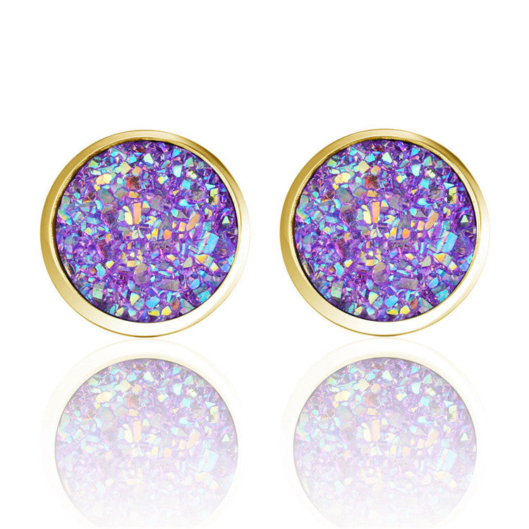 Crystal Druzy Stainless Steel Studs