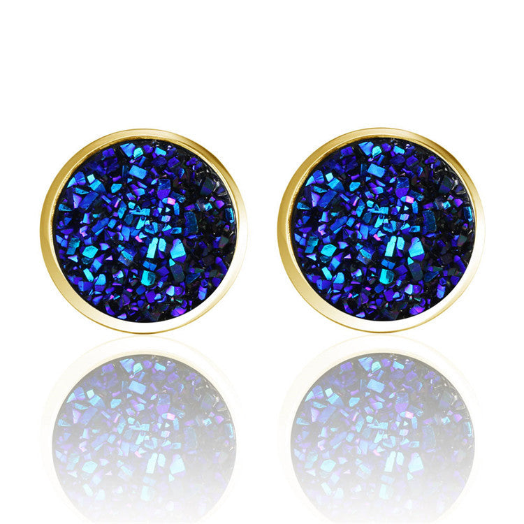 Crystal Druzy Stainless Steel Studs