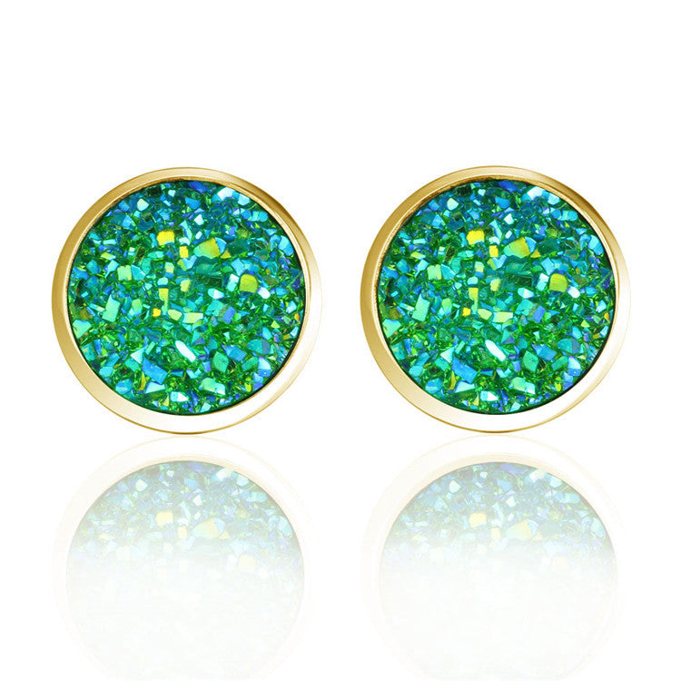 Crystal Druzy Stainless Steel Studs