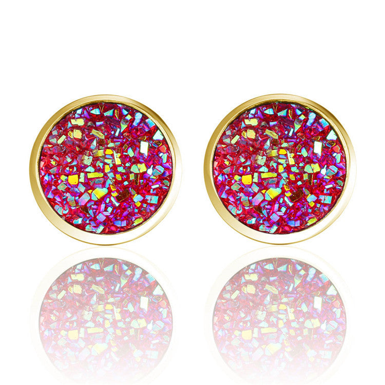 Crystal Druzy Stainless Steel Studs