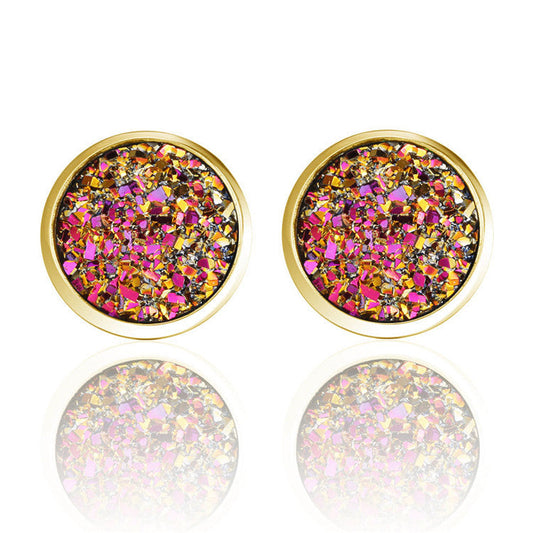 Crystal Druzy Stainless Steel Studs