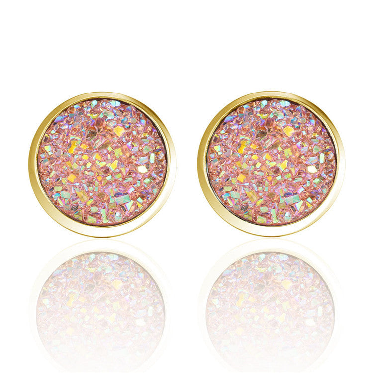 Crystal Druzy Stainless Steel Studs