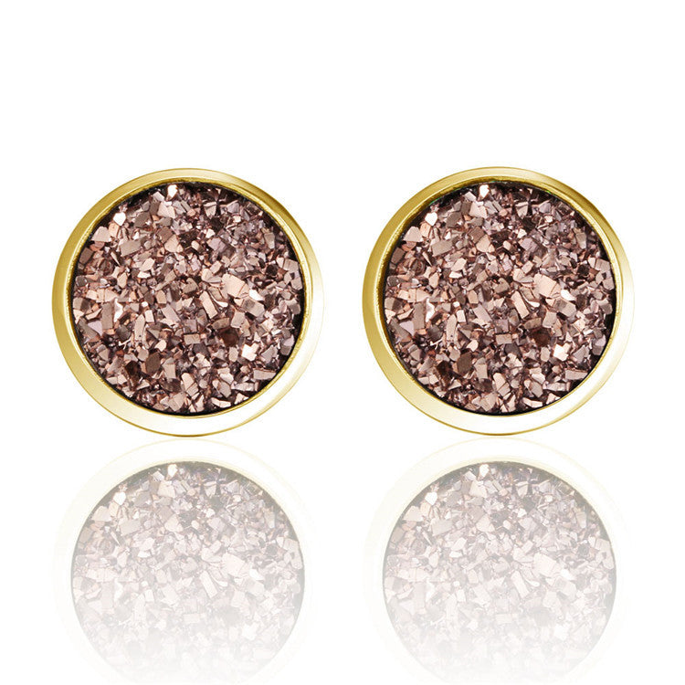 Crystal Druzy Stainless Steel Studs