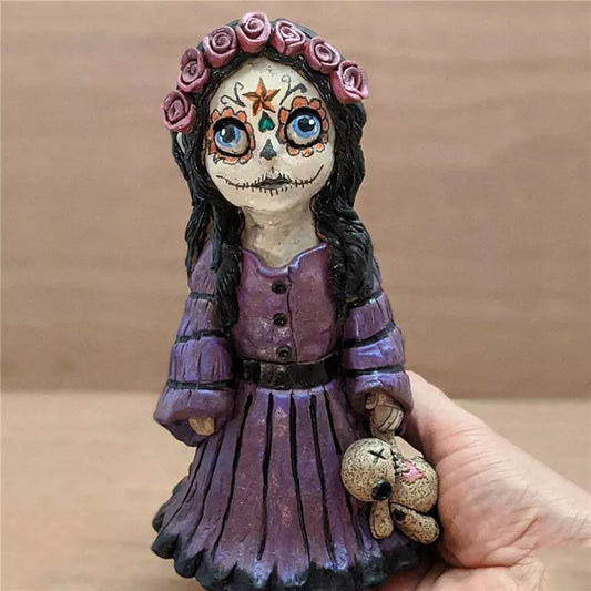 Girl with Doll Cone Incense Burner