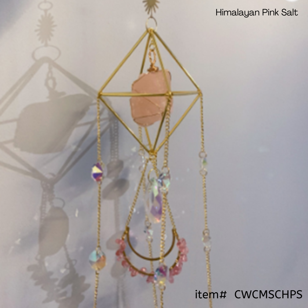 Crystal Wind Chime Moon and Sun Catcher