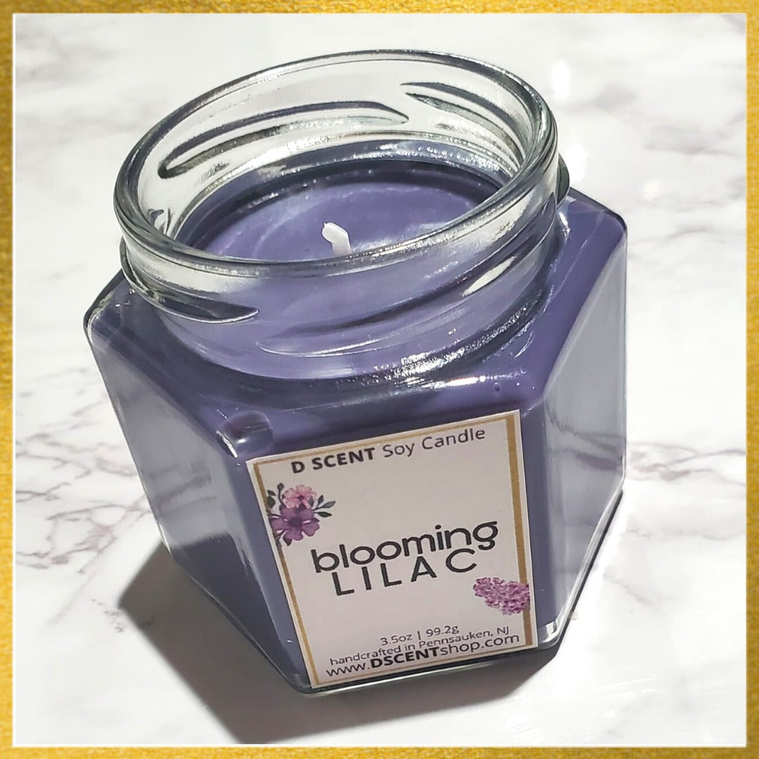 blooming LILAC Soy Candle | Small Hex Jar