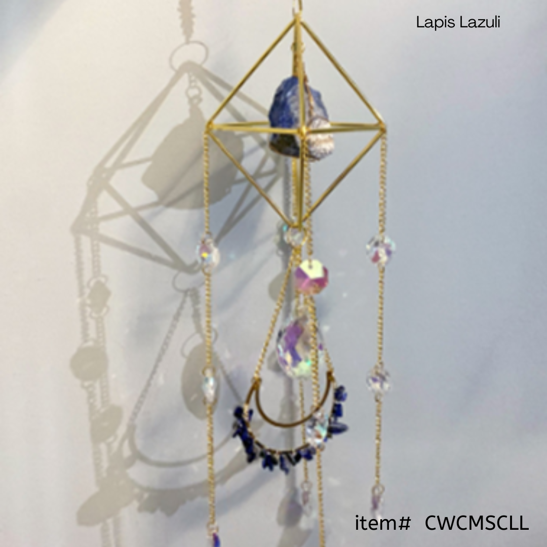 Crystal Wind Chime Moon and Sun Catcher