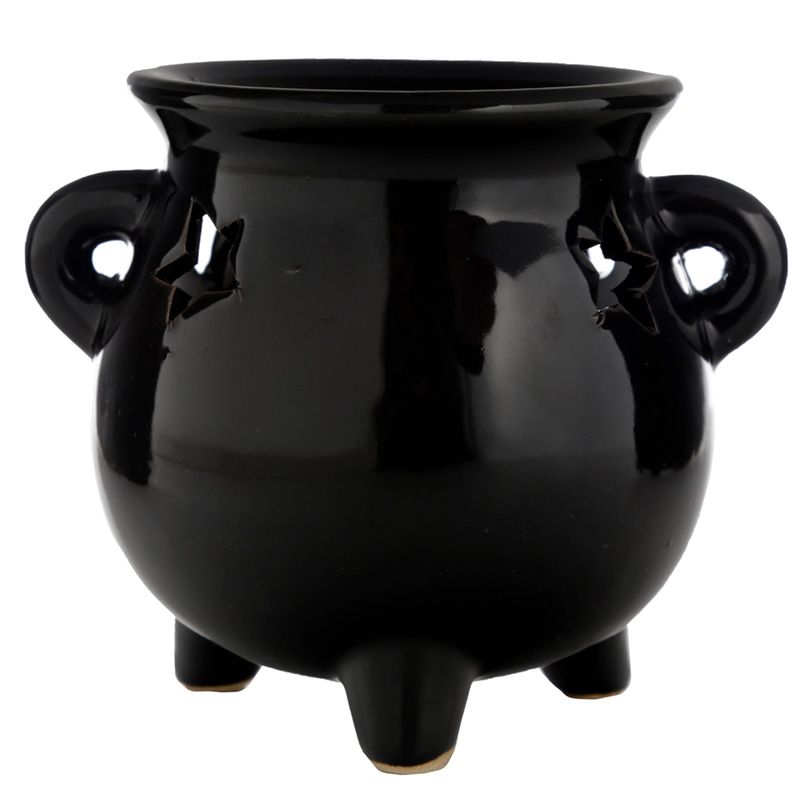 Large Black Cauldron Wax Warmer / Oil Burner