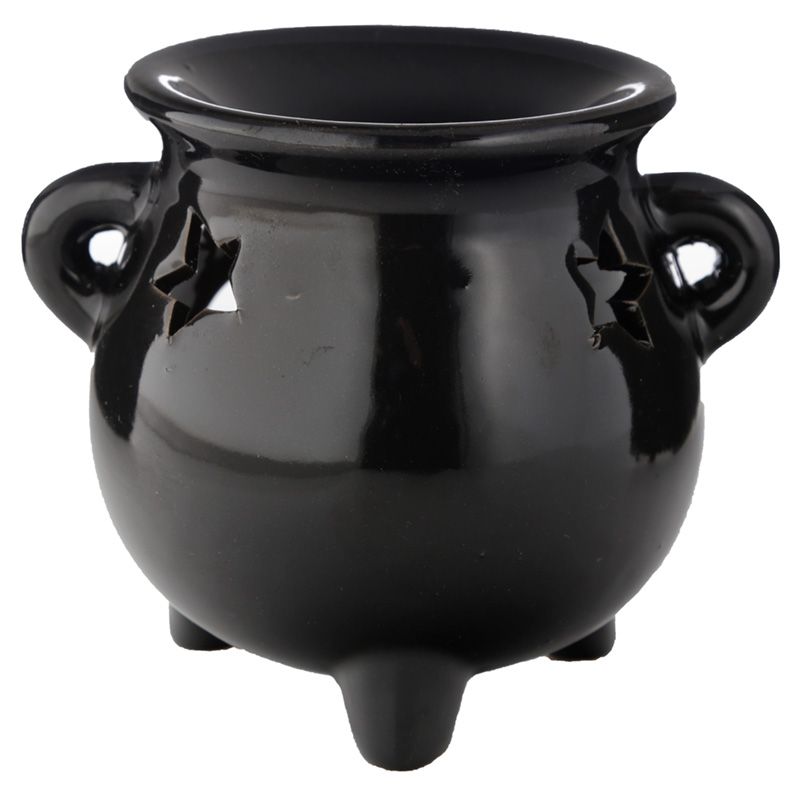 Large Black Cauldron Wax Warmer / Oil Burner