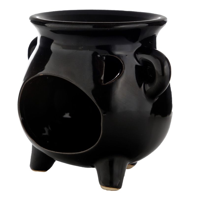 Large Black Cauldron Wax Warmer / Oil Burner