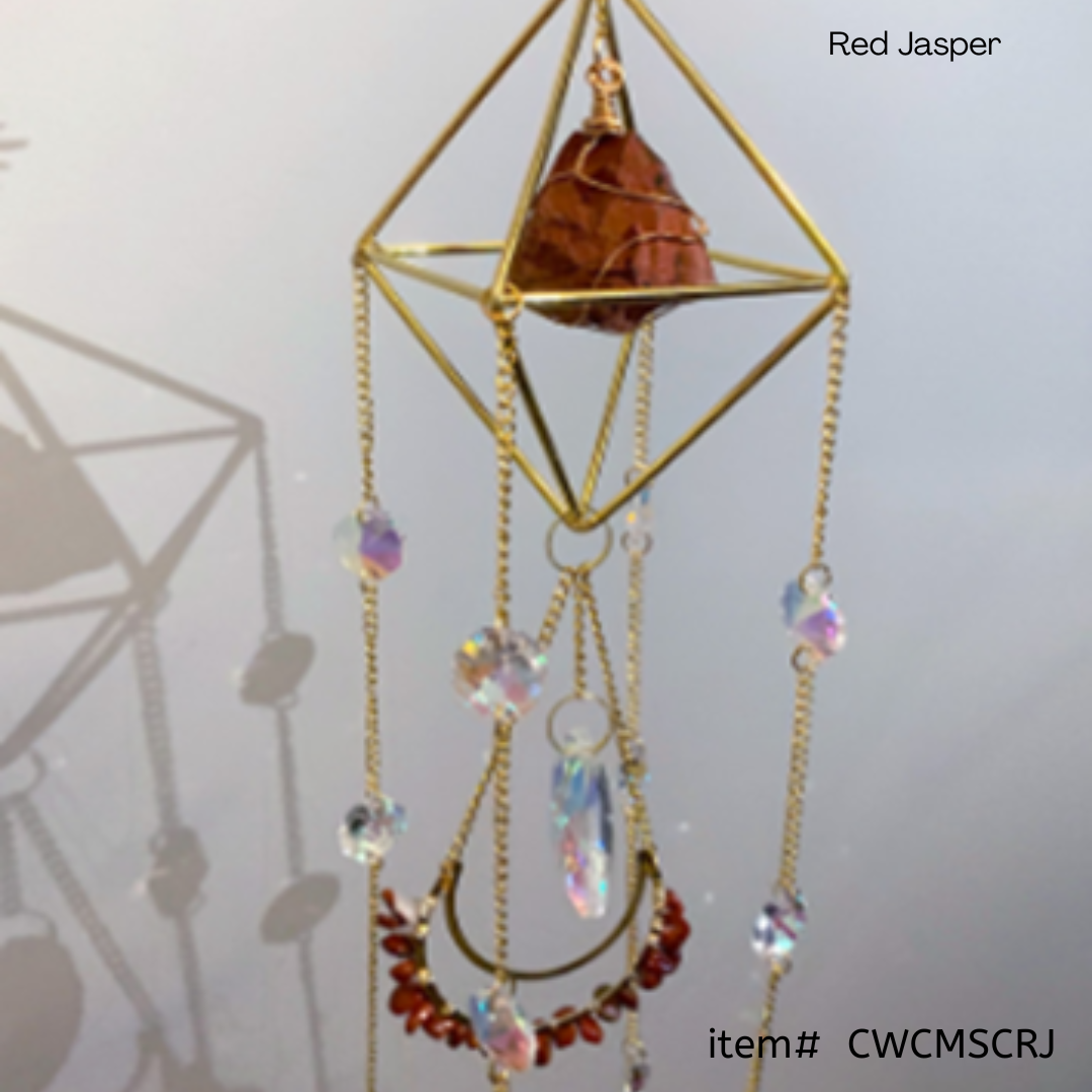 Crystal Wind Chime Moon and Sun Catcher