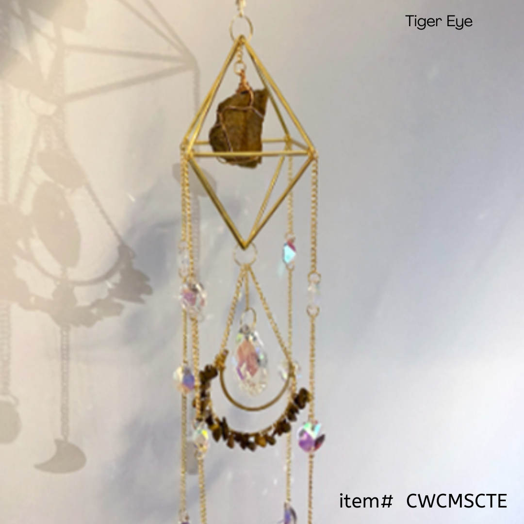 Crystal Wind Chime Moon and Sun Catcher