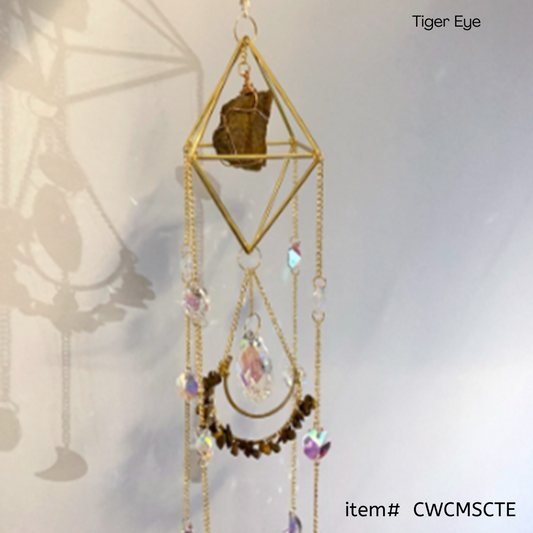 Tiger Eye | Crystal Wind Chime Moon and Sun Catcher