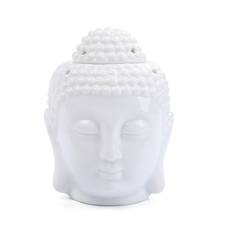 White Thai Buddha Head Wax Warmer / Oil Burner