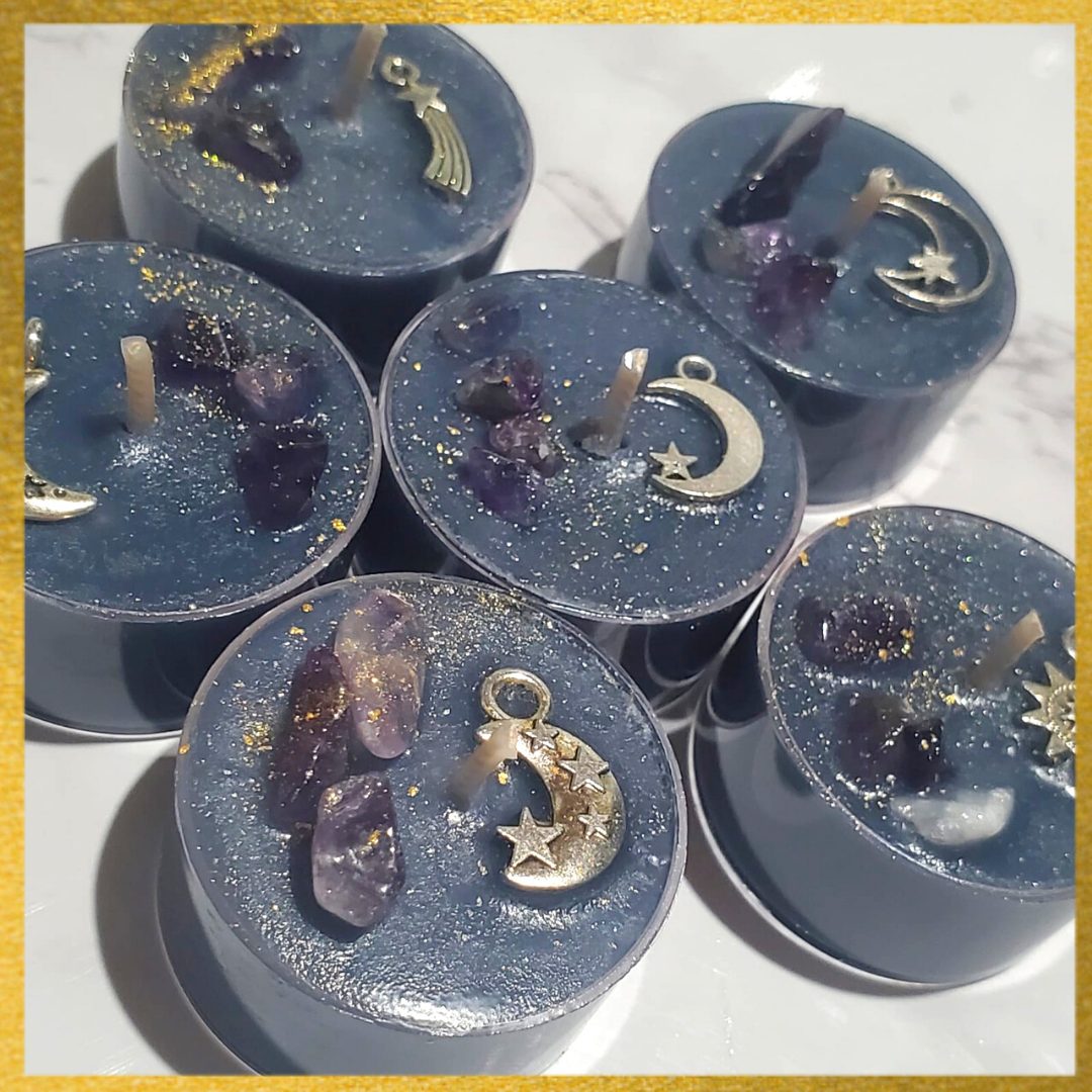 ARTEMISA (Witches Brew) Soy Candle Collection with Amethyst Stones and Charm