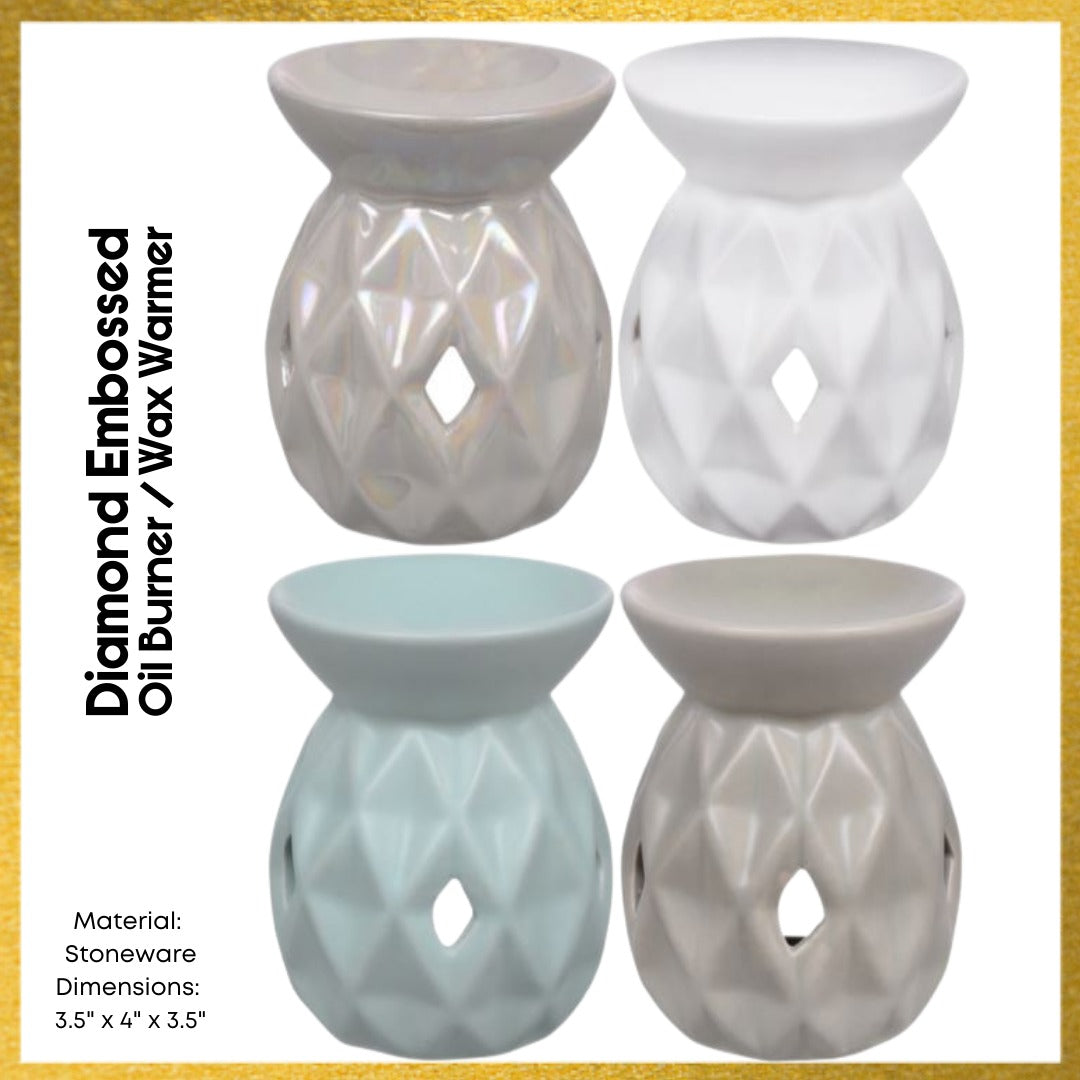 Diamond Embossed Oil Burner / Wax Warmer