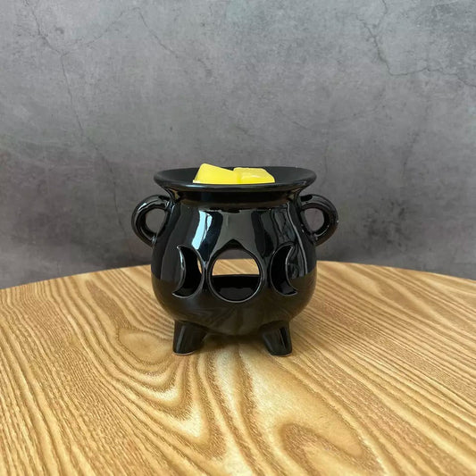 Black Cauldron Triple Moon Wax Warmer / Oil Burner