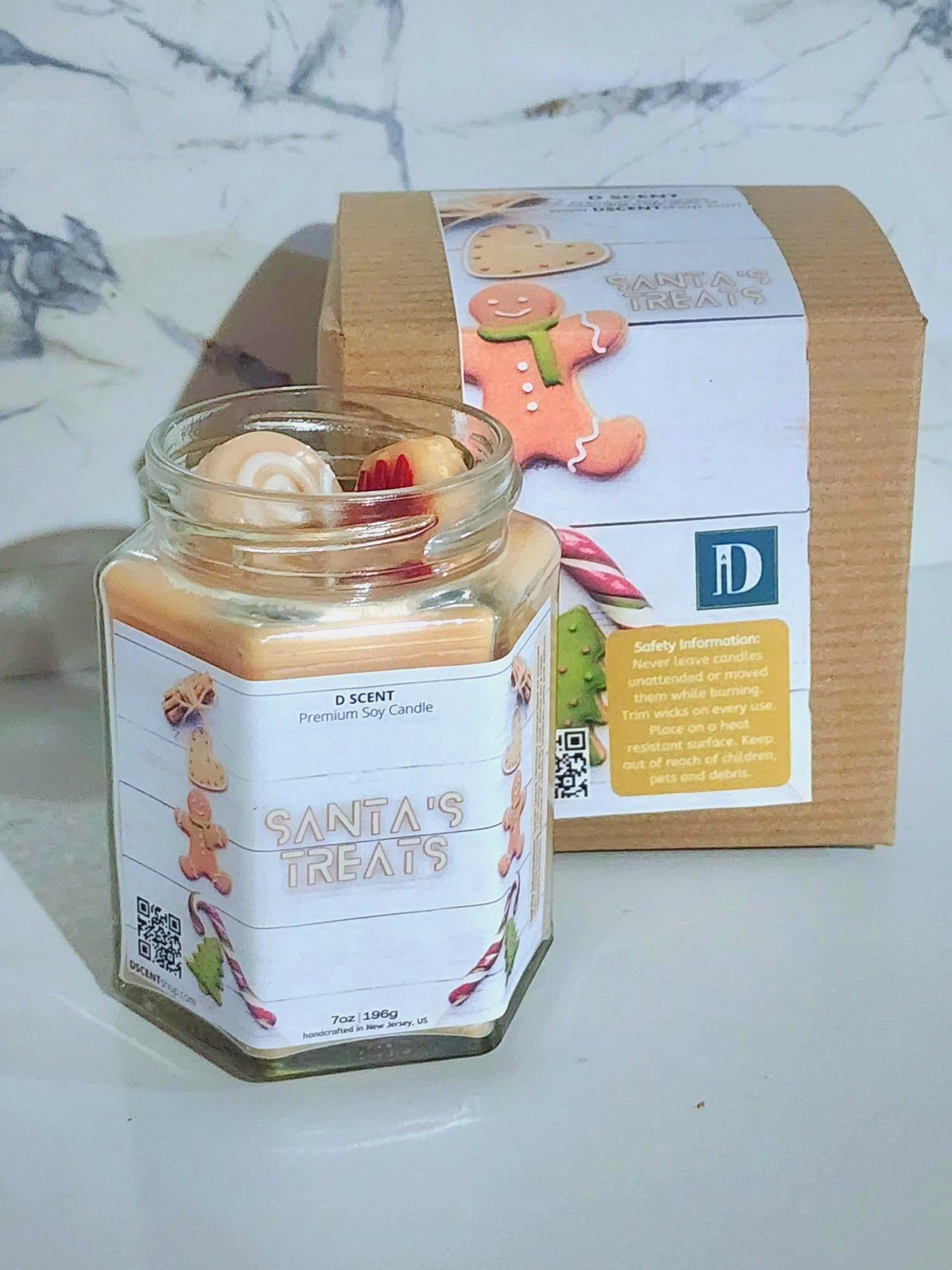 Santa's Treats Soy Candle | Large Hex Jar
